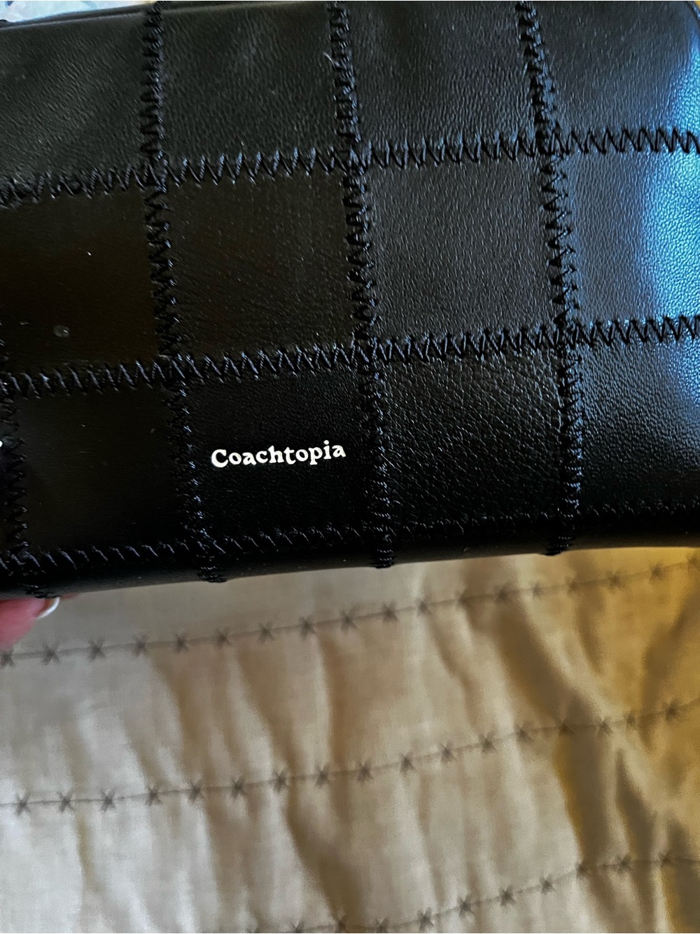 Coachtopia Alter Ego Black Leather Cosmetic Bag - Picture 11 of 16